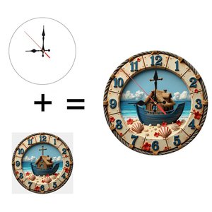 Round Wooden Wall <b>Clock</b> 25cm Classic Design <b>Silent</b> Non Ticking For Home Living Room Bedroom Decor - Product Image 5