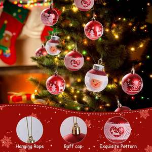 Adornos Navideños de Plástico con Diseño Transparente y Colorido, de Alta Calidad, en Caja, para Colgar en el Árbol - Product Image 2