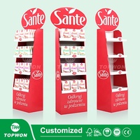 Support d'affichage en carton ondulé pour pharmacie, présentoir de sol pour magasin de détail, vente chaude