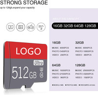 160 mo/s Full HD 4K en gros personnalisé votre Logo classe 10 512Gb carte mémoire avec adaptateur