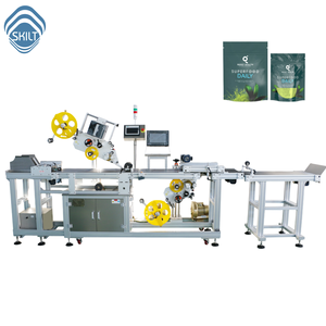 Machine d'étiquetage automatique SKILT pour pochettes autocollantes, étiqueteuse double face supérieure et inférieure avec alimentation et récupération - Product Image 1