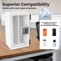 Station de recharge multi-ports pour smartphones, casier à 30 emplacements, recharge rapide PD QC3.0, compatible avec les salles de réunion et les laboratoires