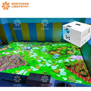 Proyektor lantai interaktif untuk anak bermain anak-anak perangkat lunak proyeksi interaktif kolam pasir permainan kotak pasir interaktif