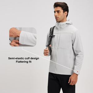 New Autumn Fashion Three Color Reflective Design Climbing Wear 100 Polyester Hooded Outdoor Windbreaker <b>Jacket</b> - Product Image 5