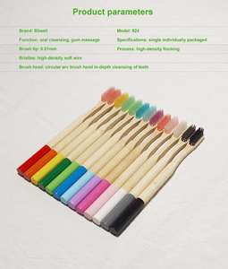 Brosses à dents en bambou écologiques sans plastique OEM OBM avec poils doux pour adultes et enfants - Product Image 6