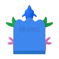 Toboggan gonflable géant requin océanique en PVC robuste 8x4.5x6.8m avec échelle d'escalade pour location de fêtes d'anniversaire - Vente en gros usine
