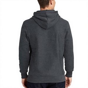 Sudadera con Capucha para Hombre, 100% Algodón, Felpa, Corte Regular, Color Sólido, Informal, para Invierno, Transpirable, con Bolsillos Forrados - Product Image 3