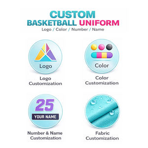 Hoogwaardig omkeerbaar basketbaltenue op maat, comfortabel, 100% polyester, zomer, bedrukt basketbaltenue, sportteamtenues - Product Image 3