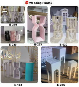 LEDA Soporte Redondo Blanco para Decoración de Pasteles, Pedestal, Plinto, Equipo para Mesa, Cilindro, Pilares para Bodas y Eventos - Product Image 5