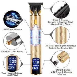 เครื่องตัดผมไร้สายแบบชาร์จ USB 7000 รอบต่อนาที พร้อมจอ LCD สำหรับตัดผมและโกนหนวดสำหรับผู้ชาย  ปรับแต่งโลโก้ได้ - Product Image 3