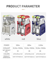 Machine à slush commerciale à 3 bacs de 12 L avec éclairage LED personnalisé, certifiée 220 V EU/CE pour bar, fête, restaurant, hôtel, buffet
