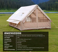 Tente de camping gonflable d'été surdimensionnée à deux pièces, imperméable, à ouverture rapide, pour plusieurs personnes, maison d'air à deux chambres pour l'extérieur