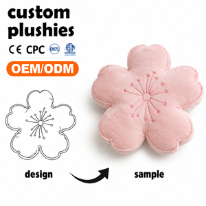Bantal Sakura Lembut Lucu Warna Pink, Bantal Bunga Sakura 3D, Bantal Bunga, Produsen Mainan Boneka Bunga Custom - Product Image 1