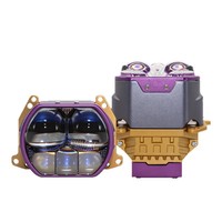 Phare universel à LED double faisceau de 3 pouces avec lentille laser à cinq perles 12V 10000LM pour mise à niveau de l'éclairage automobile