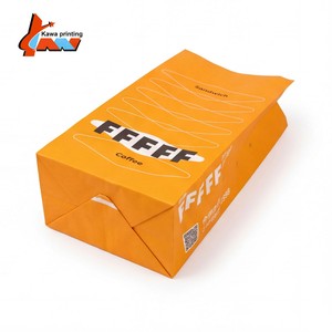 Boîte à sandwich en papier orange imprimée sur mesure, emballage à emporter pour café, boîte à lunch jetable de qualité alimentaire avec logo pour restaurant - Product Image 5
