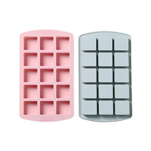 Moule <span class=keywords><strong>de</strong></span> cuisson en silicone à 15 cavités, moule à glaçons carrés, sans BPA, facile à démouler, plateau pour gelée et chocolat, pour la cuisine et la pâtisserie - Product Image 1
