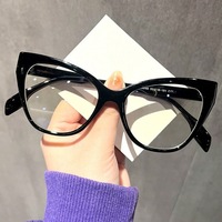 Nuevas Monturas de Gafas con Forma de Ojo de Gato Triangulares, Anti Luz Azul, Modernas y Únicas para Mujer