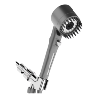 Pomme de douche pressurisée réglable à 4 fonctions Brosse de massage Accessoires puissants pour robinet de salle de bain Réglable à 4 fonctions