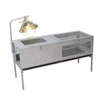 Cage de poussins sur pied avec double porte, chauffable, avec plateau en plastique, à vendre