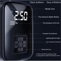 Pompe électrique portable sans fil pour gonfler les pneus de voiture (charge 1800*2mAh) équipée de la fonction Power Bank