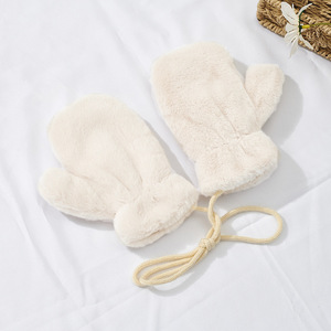 <strong>Children's</strong> Fingerless Thickened Fleece Lined Wool/Acrylic Jacquard Printed Elbow-Length Winter Beach Use Needle Detection <strong>Gloves</strong> - Product Image 6