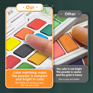 12/24/36/48 colores caja <span class=keywords><strong>de</strong></span> PP portátil <span class=keywords><strong>pintura</strong></span> <span class=keywords><strong>de</strong></span> <span class=keywords><strong>acuarela</strong></span> seca juego <span class=keywords><strong>de</strong></span> <span class=keywords><strong>acuarela</strong></span> Floral con pincel <span class=keywords><strong>de</strong></span> agua - Product Image 4