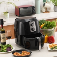 Friteuse domestique ZEHUI 5,2 L, nouveau modèle 2025, avec commande manuelle, protection contre la surchauffe, surface antiadhésive, design carré