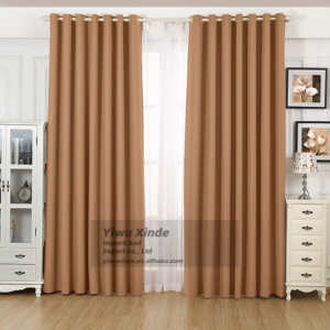 100 Polyester rideau occultant panneau unique-draperie bloquant la lumière de couleur unie pour chambre rideau de fenêtre <span class=keywords><strong>prix</strong></span> de gros - Product Image 4