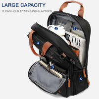 Sac à dos pour ordinateur portable CoolBELL étanche, extensible, grande capacité, avec port USB, idéal pour les voyages confortables en extérieur, sac de bagage de cabine