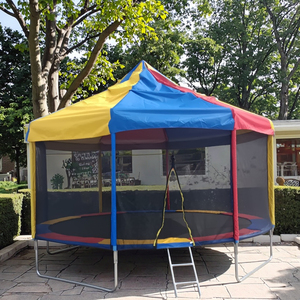6FT-16ft ngoài trời sân gia đình trẻ em lớn nhảy Vòng ngoài trời <span class=keywords><strong>Trampoline</strong></span> công viên với mái nhà cho trẻ em vui chơi giải trí - Product Image 3