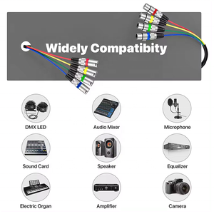 Biểu Tượng Tùy Chỉnh Màu Tiếng Ồn Thấp 4 Kênh Xlr Nam Để Xlr Nữ Âm Thanh Rắn 3Pin Xlr Cáp Dây Cho Máy Trộn Âm Thanh - Product Image 6