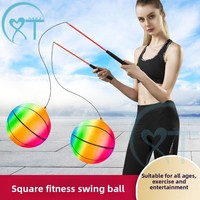 Ballon de football gonflable en plastique lumineux arc-en-ciel en forme de citrouille - Jouet de fitness pour enfants et adultes - Vente en gros