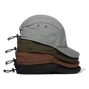 Casquettes de sport vierges pour hommes et femmes Casquettes de course sur sentier en polyester à séchage rapide pour adultes Casquettes de camp à 5 panneaux Casquettes de golf solides Personnalisez votre logo - Product Image 1