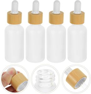 10ml 15ml 20ml 30ml 50ml 100ml 200ml Frosted Black Coloured Glass <b>Dropper</b> Essential Oil <b>Bottle</b> With Bamboo Cap - Product Image 3