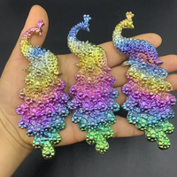 Vente en gros de sculptures de libellules en bismuth doré, pierres de guérison Reiki en cristal, artisanat animalier pour la décoration de la maison, cadeau