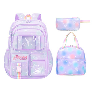 Spot Cross-border 2026 Explosions Primary School Student Daisy Three-piece Schoolbag <b>Large</b> Capacity Ultra-light <b>Backpack</b> - Product Image 2