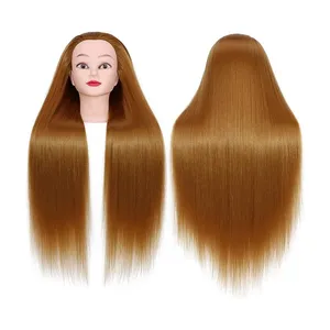 Nuevo Producto FENGYUAN Cabeza de Maniquí para Prácticas de Peluquería con Cabello <span class=keywords><strong>Largo</strong></span> de 51 cm, Cabello Sintético 100% Liso - Product Image 6
