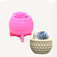Poupée mignonne petite fille plante Pot moule cheveux bouclés fille fleur panier gypse béton ange en forme de vase pots de fleurs moule en silicone