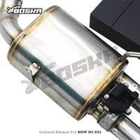 Knalpot Valvetronic Custom untuk BMW M3 E90/E92/E93 4.0L 2008-2013 Boska Dual X Pipe Suara Agresif Resonated Valved Race Pipes