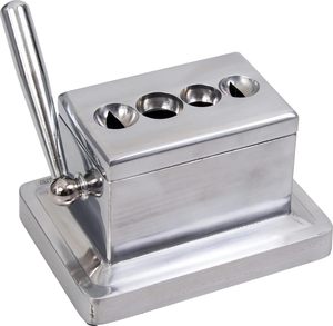 Coupe-cigare professionnel à double lames en acier inoxydable 4 en 1 trou de coupe tabac cigares accessoires couteau de Table ciseaux - Product Image 2