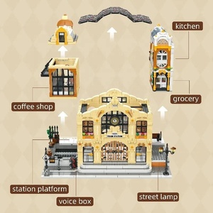 Stazione Ferroviaria Vintage con Blocchi Modulari LED, Kit Modello Architettonico Cittadino, Giocattolo per Adulti, Regalo, 3220 Pezzi 89140 - Product Image 2