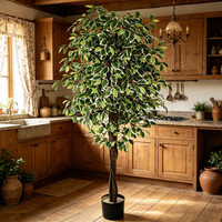 Plantes artificielles de ficus décoratives de 1,80 m, plantes artificielles de banian variées, bonsaïs pour événements, mariages, arrangements floraux