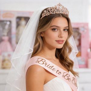 Decoraciones para Despedida de Soltera a Precio de Fábrica, Tiara Nupcial Elegante y Popular, Regalos para Fiesta, Corona de Cristal y Diamantes, Set de Adornos con Banda - Product Image 2