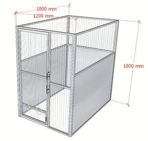 Cages pour animaux de compagnie pour chiens Chenil vétérinaire Chenil pour chiens Grand extérieur résistant aux intempéries - Product Image 1