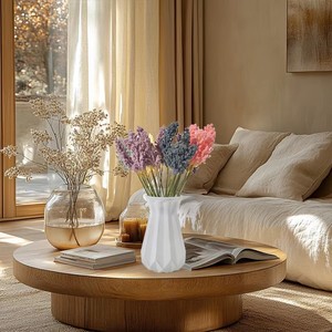 Bouquets de lavande <span class=keywords><strong>artificielle</strong></span> réalistes, fleurs en soie, tiges de baies en mousse pour bouquet de mariage, décoration de vase à domicile, arrangement floral DIY - Product Image 2