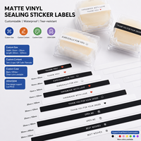 Étiquettes autocollantes personnalisées en vinyle mat, imperméables, adhésif puissant, pour emballage de pâtisserie, boîte cadeau, étiquette autocollante imprimée sur mesure, OEM