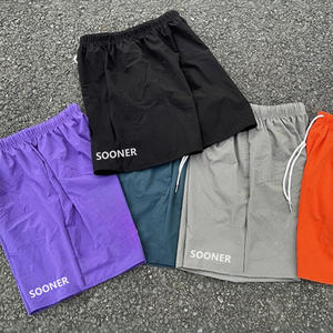 Americana básica cor sólida malha Shorts Quick Dry Basketball Shorts esportes para homens - Product Image 1