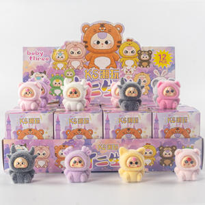 Venta al por mayor de moda Frozen personaje Yoga flocado conejo Bubble Mart adornos niñas niños jugar muñeca bolsa ciega/caja - Product Image 1