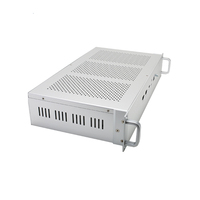 Boîtier de contrôle industriel 2U personnalisé en aluminium, avec dissipateur thermique extrudé en acier, indice de protection IP54, pour amplificateur et électronique