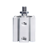 Cylindre pneumatique SDA12-100 de type compact à filetage interne en aluminium pour l'automatisation industrielle et le contrôle du mouvement linéaire